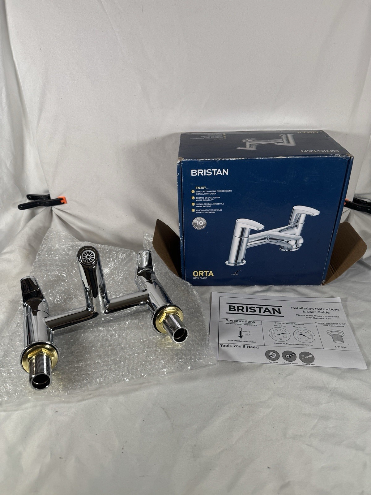 Bristan Orta Bath Filler Tap Chrome Plated Ceramic Disc Valve