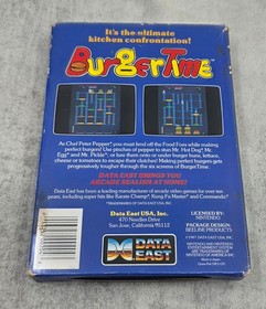 BurgerTime Nintendo NES CIB Complete w/ Cartridge, Box, & Manual 5 Screw