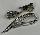 Vintage Sarah Coventry "Stunning" (1958) Brooch & Earrings Set — photo 4