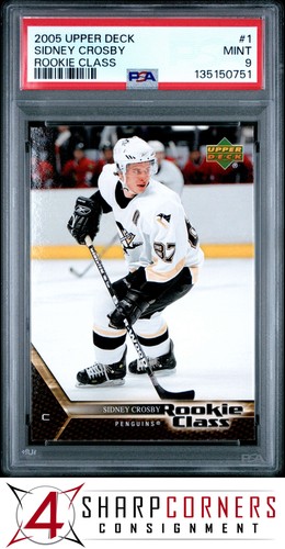 2005 UPPER DECK ROOKIE CLASS #1 SIDNEY CROSBY RC PSA 9