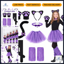 7 Pcs Halloween Cat Costume Accessories for Kids - Fun Dress-Up Set