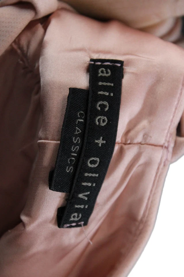 Pantalón Alice + Olivia Mujer Cremallera Mosca Tiro Medio Pierna Recta Rosa Talla 2 Foto 4 de 4