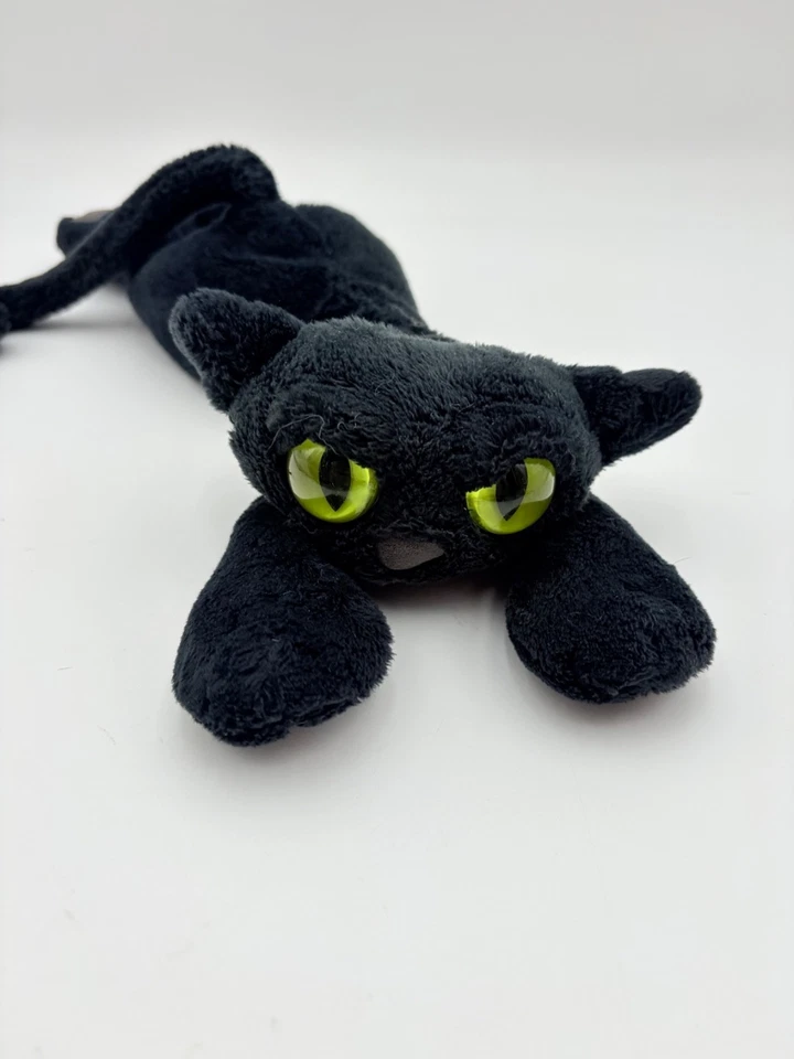 Игрушка Manhattan долговечный кот плюшевый черный с зелеными глазами котенок гибкая 13 дюймов - Изображение 2 из 4