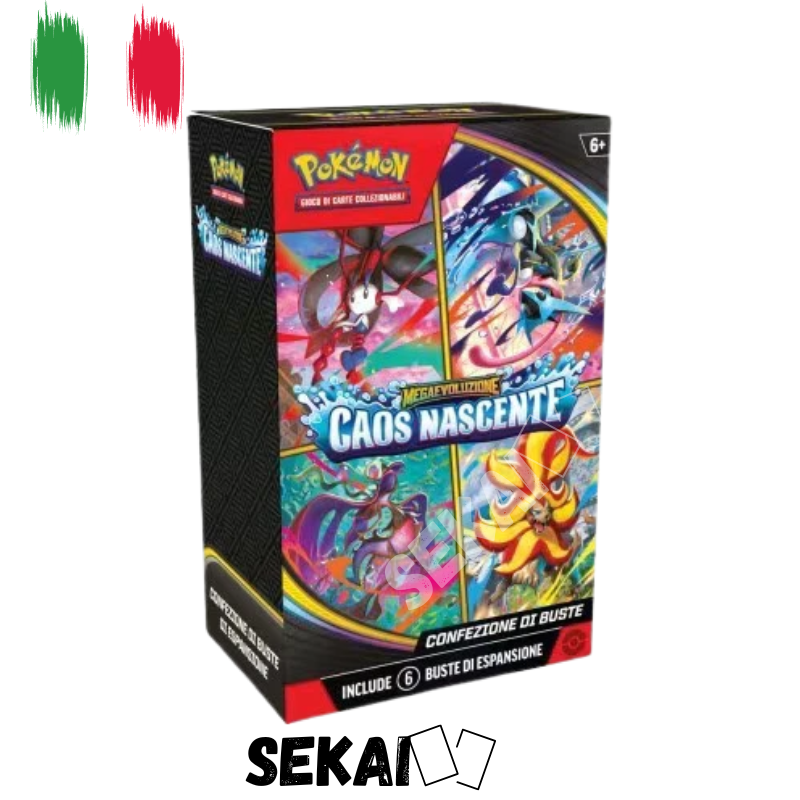 The Pokemon Company Carte Pokemon - Megaevoluzione Caos Nascente (Bundle 6 Bustine Ita) - Immagine 5