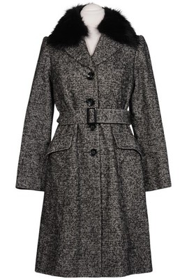 DONNA by HALLHUBER Mantel Damen Jacke Parka Gr. EU 42 Wolle Alpaka Grau #z0q774o