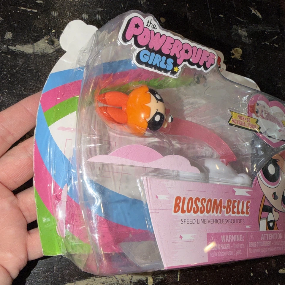 Figura The Powerpuff Girls Blossom - Push n Go - Vehículo Speed Line - NUEVO Foto 2 de 4