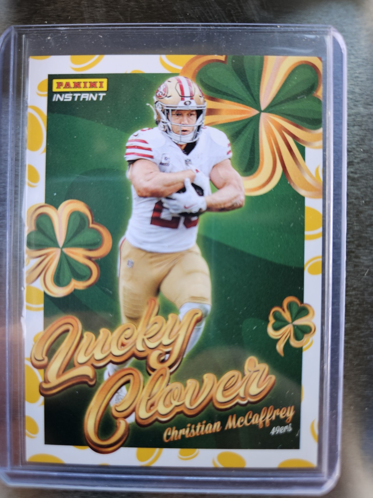 2025 Panini Instant Lucky Clover #10 Christian McCaffrey Coins