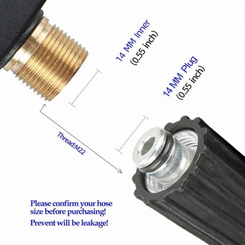 High Pressure Washer ,3000 PSI Max with 5 Color Quick Connect Nozzles M22-14 ... - Picture 3 of 9