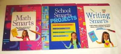 American Girl *THREE AG ''SCHOOL SMARTS''  BOOKS* Math~Projects~Writing~NEW