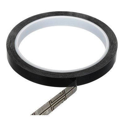 Antistatic Grid ESD Tape, 2.36 Mil Thick, 3/8 Inch x 39 Yards, Black