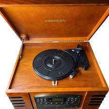 Crosley Turntable CR78CD Record Player CD Cassette Radio Wood Oak Vintage Style