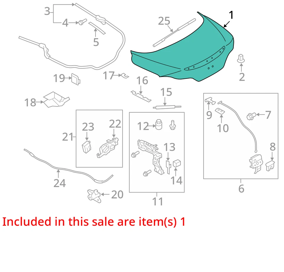 (LOCAL PICKUP ONLY) Trunk/Hatch/Tailgate 2 Door Convertible Fits 09-13 INFINITI Foto 3 de 4