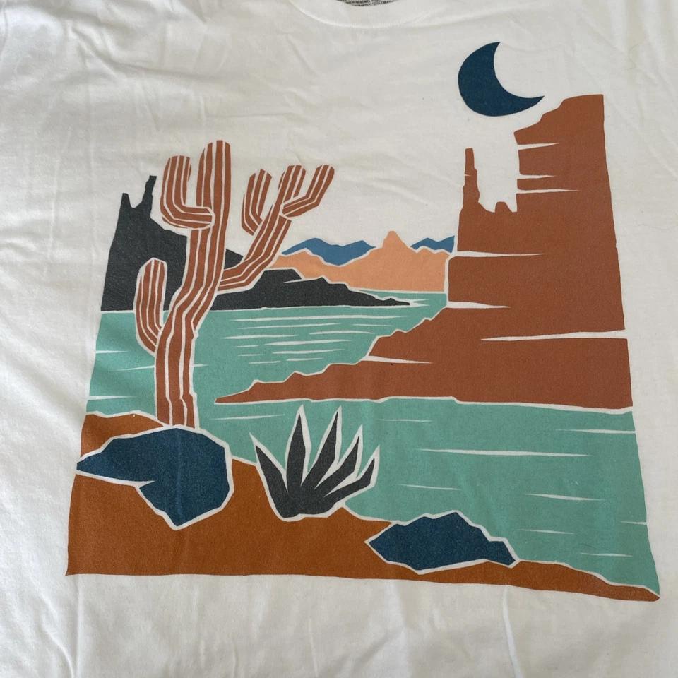 Sonoma T Shirt Western White Neutral colors Casual Desert  Cactus Women’s 2XL - Image 4 of 4