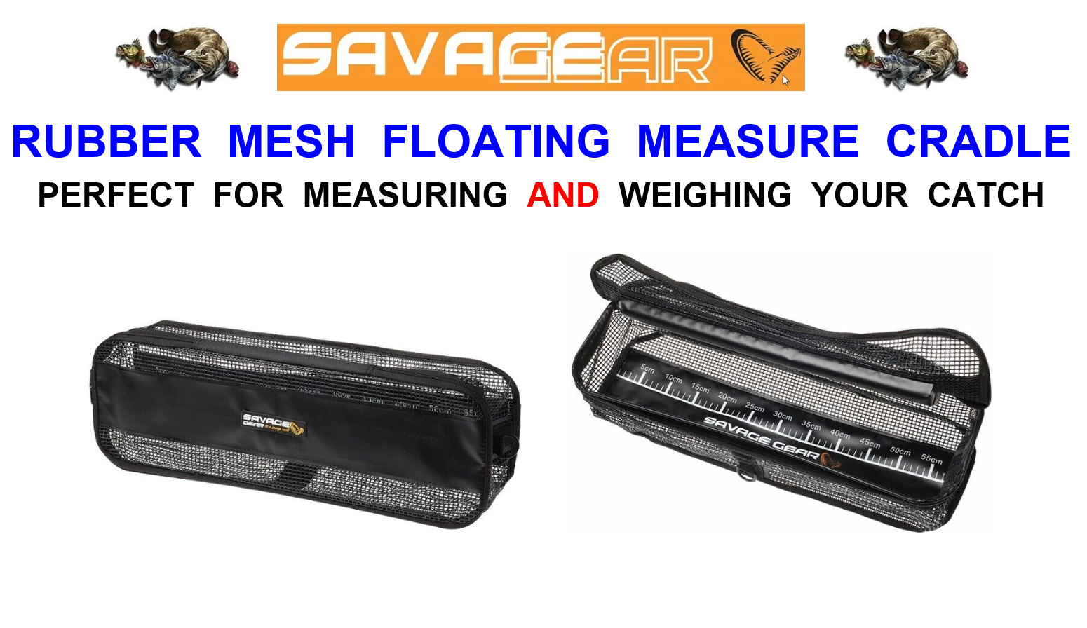 SAVAGE GEAR MEASURE CRADLE BASS PERCH CHUB TROUT PIKE PREDATOR FISHING TACKLE