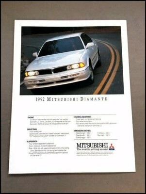 1992 Mitsubishi Diamante Original Car Sales Brochure Folder | eBay