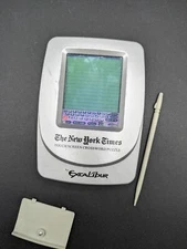 New York Times Crossword Game Electronic Handheld Puzzle by Excalibur- Tested
