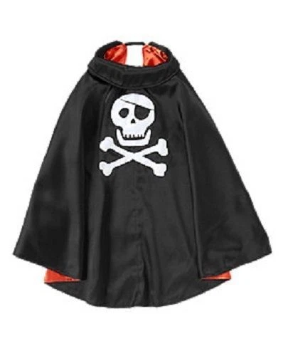 NWT GYMBOREE Black Skull Crossbones PIRATE VAMPIRE CAPE Costume Size XS-S (4-6) - Image 2 of 2
