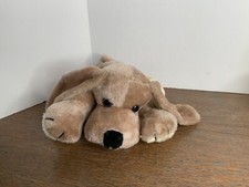 Vintage Russ Brown Cream Lying Hound Plush Puppy Dog