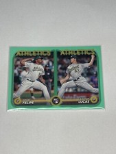 2024 Topps Update #US306 Angel Felipe & Easton Lucas Rookie Combos Aqua Parallel