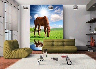 3D Sunshine Horse ZHUA10882 Wallpaper Wall Murals Removable Self-adhesive Ann 24