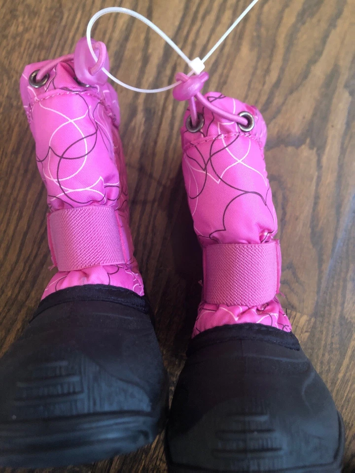 NUEVO Niño Niña Kamik Rosa Cohete Clima Frío Invierno Suela de Goma Botas Talla 5 Foto 4 de 4