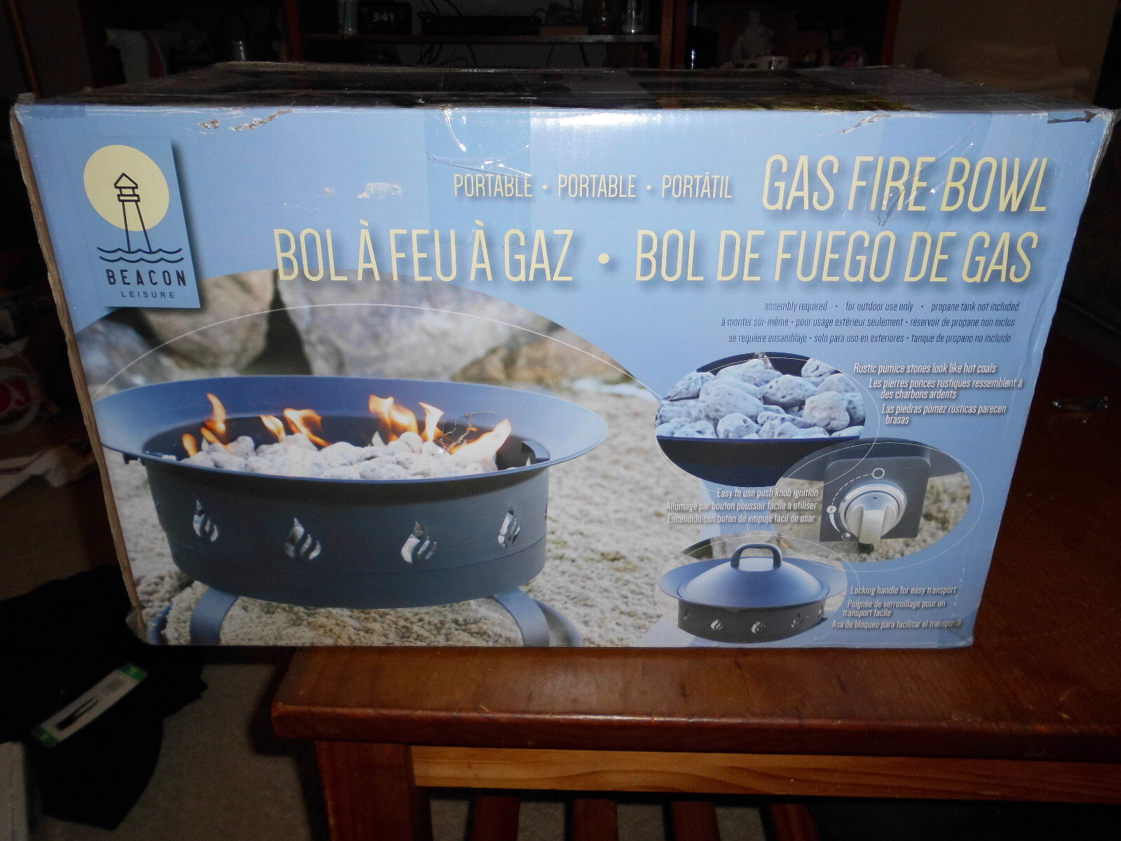 Beacon Leisure 18.5u0026#034; Portable Gas Firebowl Brand New | eBay
