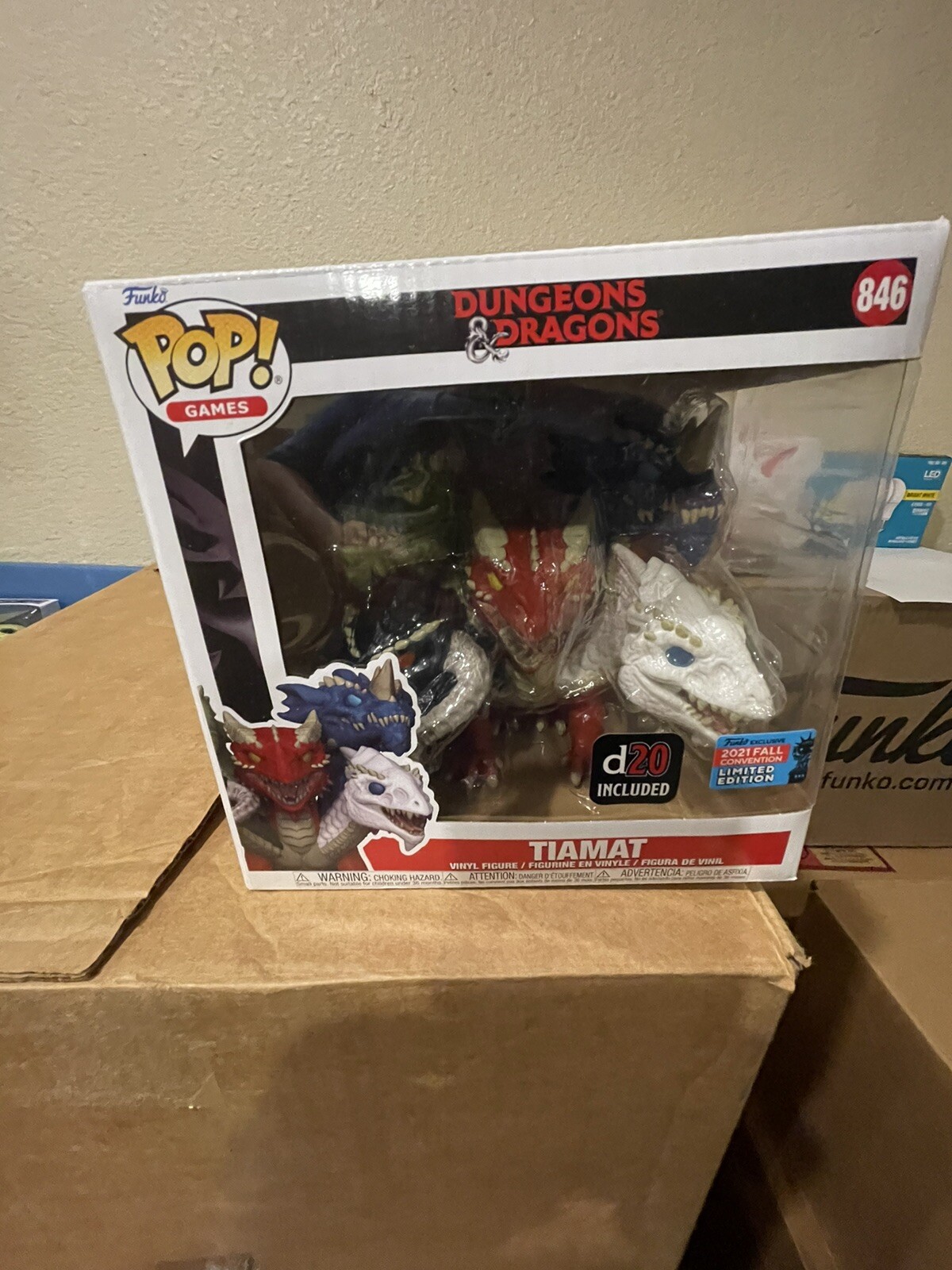En Oferta Funko Pop Tiamat (2021 Ny Fall Convention) (D20 Included) Big Size Rare!