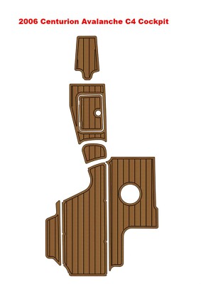 2006 Centurion Avalanche C4 Cockpit Pad Boat EVA Faux Foam Teak Deck Floor Mat