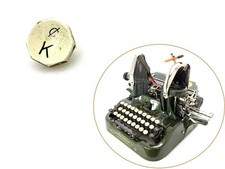 Oliver Typewriter K Key Antique Schreibmaschine Part Vtg No.5 6 7 8 9 10 Keytop thumbnail