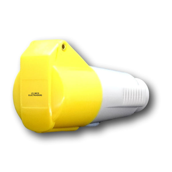 Gewiss GW62012 Coupler (Female) 2 Pole & Earth Yellow 110 Volt 32 Amp