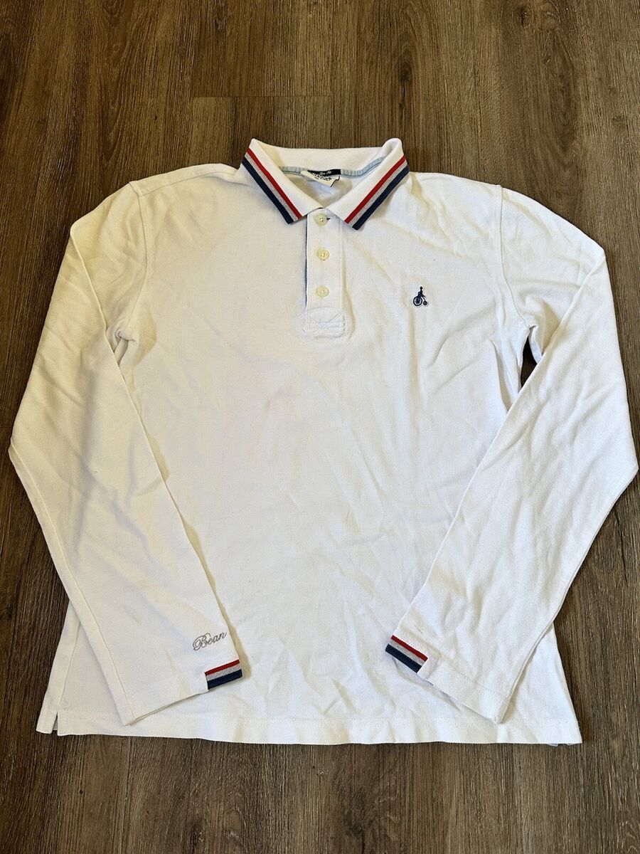 Bean Pole Long Sleeve Polo Shirt (Measurements Included Bean Pole Long Sleeve Polo Shirt (Measurements Included