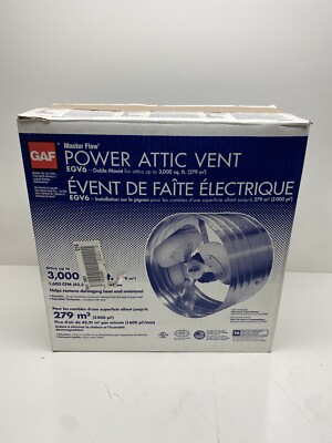 Master Flow EGV6 Gable Mount Attic Fan Power Exhaust Ventilator 3000sqf