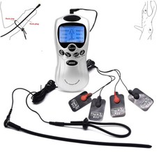 Electric Shock E-Stim Kit Therapy Estim UrethralSound with Pulse PenisRing Pads