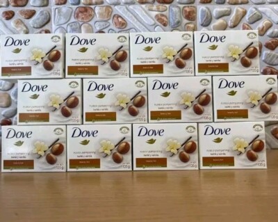 12PCS DOVE SHEA BUTTER VANILLA BEAUTY BAR SOAP CLEANSING MOISTURE135G 4.75 OZ