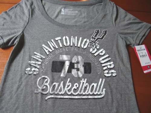 T-shirt donna San Antonio Spurs manica corta a righe taglia M NBA - Foto 2 di 4