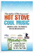 HOT STOVE COOL MUSIC 2006  Theo Epstein, Buffalo Tom, Nada Surf tix stub program