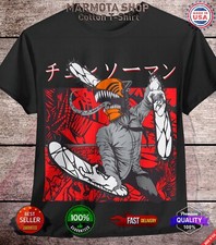 Denji Chainsaw Man Shirt Anime Tee T-Shirt Manga Otaku Makima Unisex All Size
