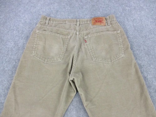 VINTAGE Levis Pants Mens 38x34 Brown Beige 505 Corduroy Loose Straight Leg Y2K - Picture 7 of 21
