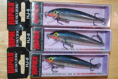 Esca Rapala Husky Jerk HJ08-PCH Pure Chrome - 3 1/8'' 1/4 Oz Suspending Crankbait