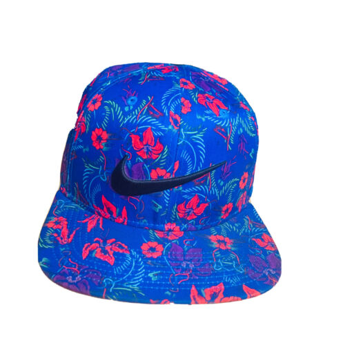 Nike Floral Blue Print SnapBack One Size Fits All… - image 1