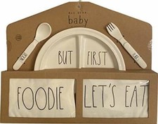 Rae Dunn Baby 5 Piece Gift Set Melamine  6-9 months
