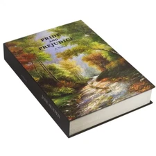 0.02 Cu. Ft. Steel Real Paper Book Lock Box Safe with Key Lock