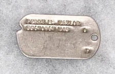 WWII Single Perry Taylor T-44 Dog Tag