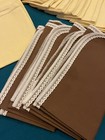 Vintage textiles luncheon, napkins cloth lot, yellow and brown group of 24 — photo 4