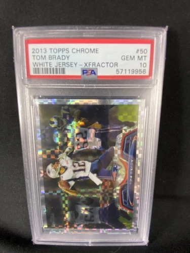 2013 Topps Chrome Tom Brady #50 White Jersey - Xfractor PSA 10 GEM MINT  Beauty!