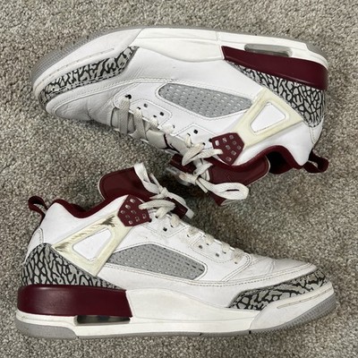 Nike Jordan Spizike Bordeaux 315371-070 Men s Size 9 White Maroon Elephant Print