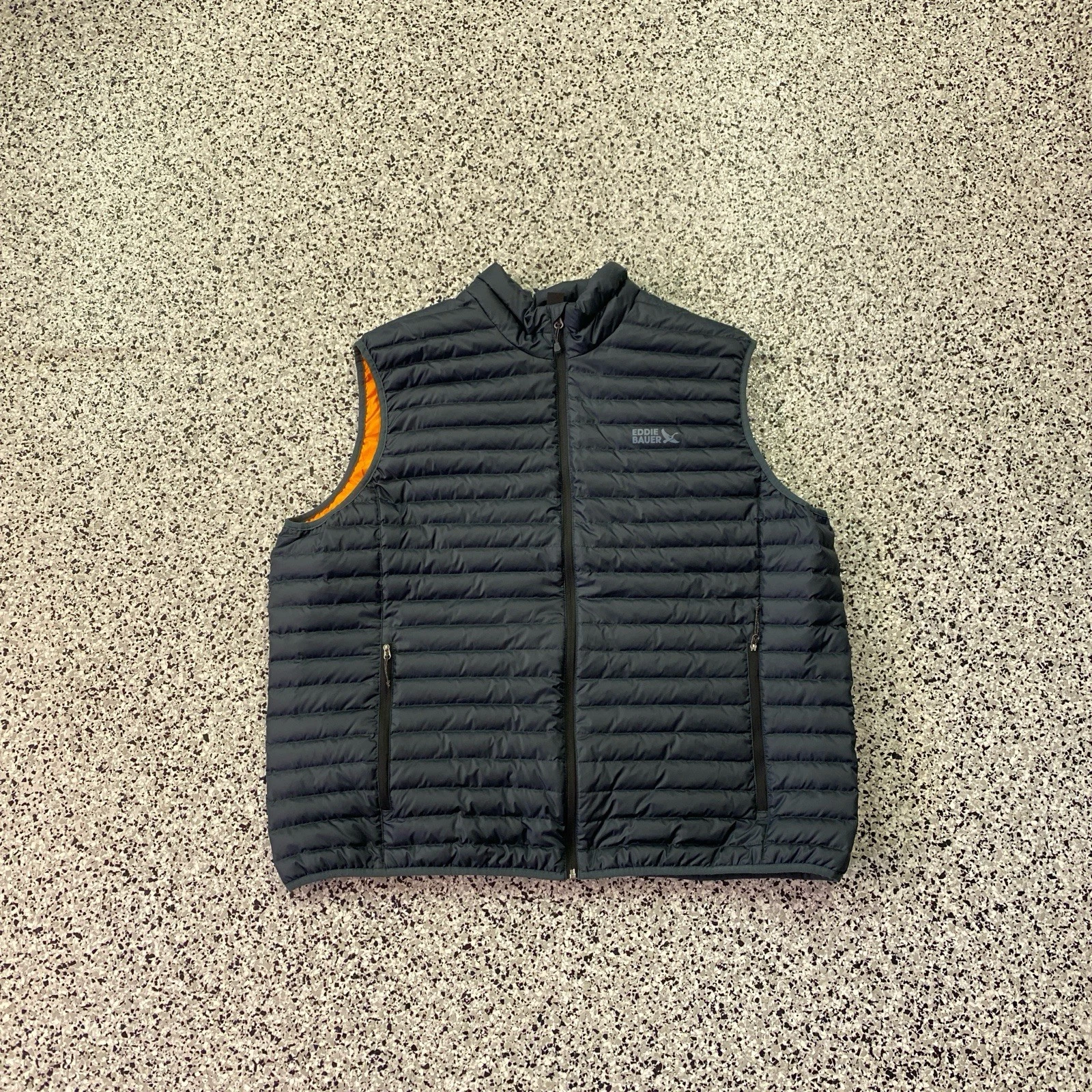 Eddie Bauer Men's 2XL EB650 Down Vest Outdoor Hunting Fishing Casual Blue