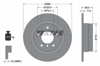 2X Bremsscheibe PRO Textar 92261003 FüR BMW F20 F22 F23 F21 F87 1Er 2Er 114 116