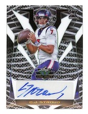 C.J. Stroud 2023 Leaf Eclectic Valiant Green Auto Rookie Card 3/4