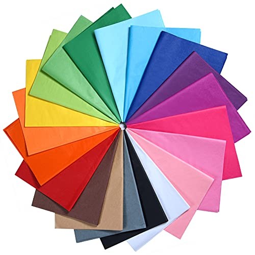 MIAHART 100 Sheets Multicolor Tissue Paper 35x50cm   Assorted number_of_itemss 